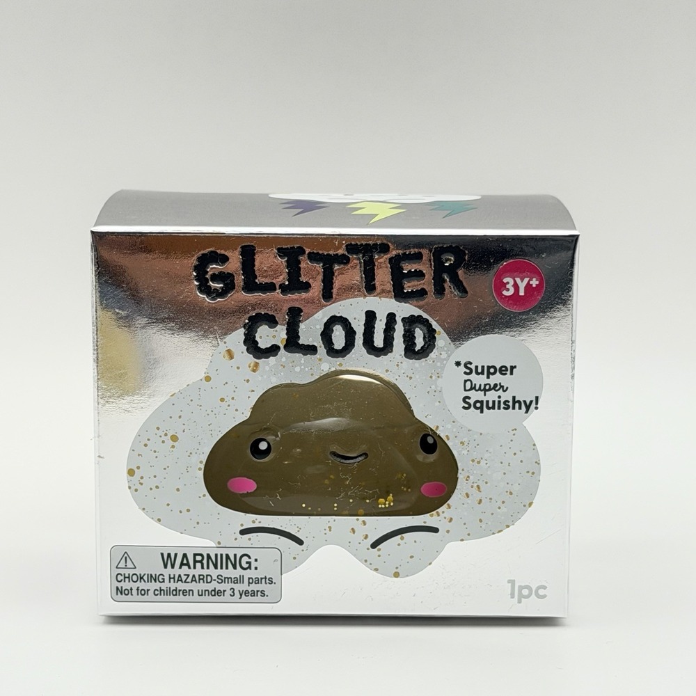 J'adore Glitter Cloud Gold Super Duper Squishy Squeeze Toy GOLD New